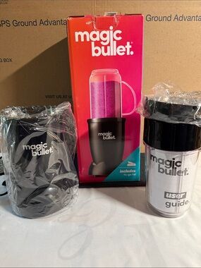 Magic Bullet 4-Piece Personal Blender 250W MBR-0401WM - Black (Brand New In Box)